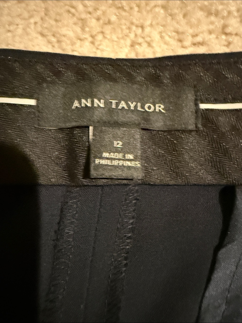 Ann Taylor Navy Straight-Leg Dress Pants - Picture 2 of 6